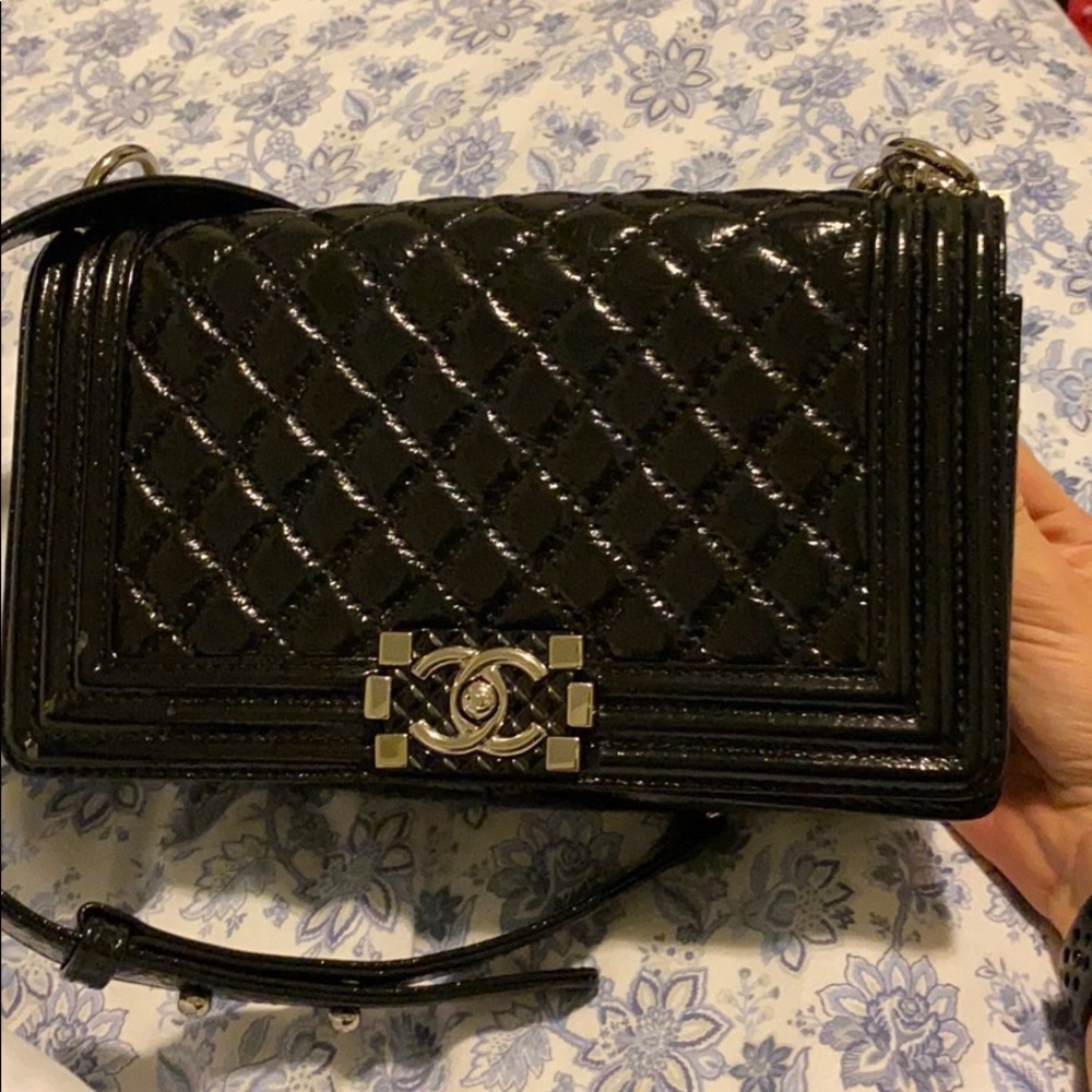 CHANEL Lambskin Quilted Boy Flap Black